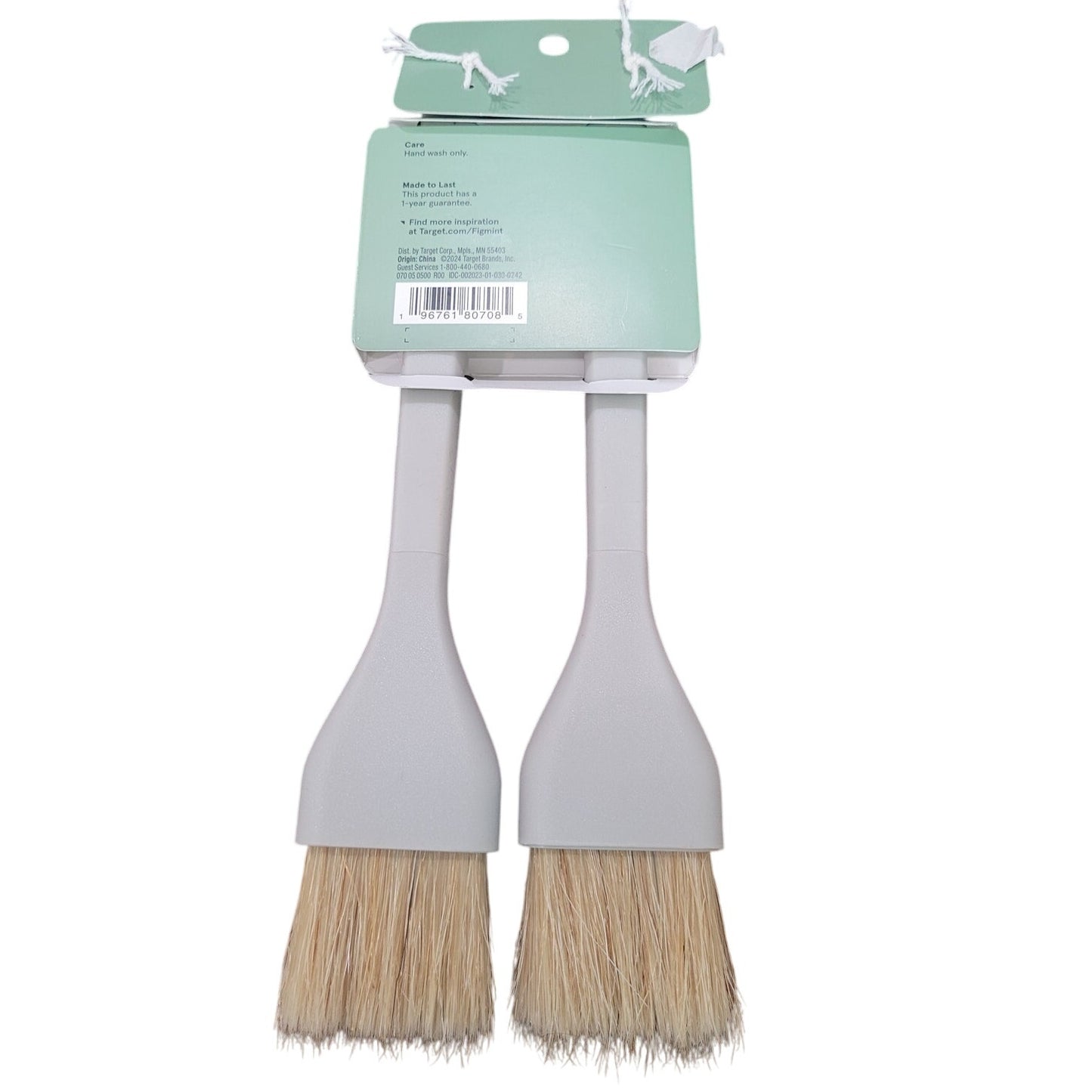 2-pc Pastry Brush Set, Gray, Figmint Cooking & Basting Brushes, Polypropylene, 10.08" L