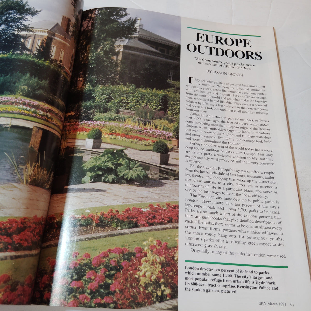 Delta SKY Magazine - March 1991 - Hot Air Balloons, Europe, Coca-Cola Profile