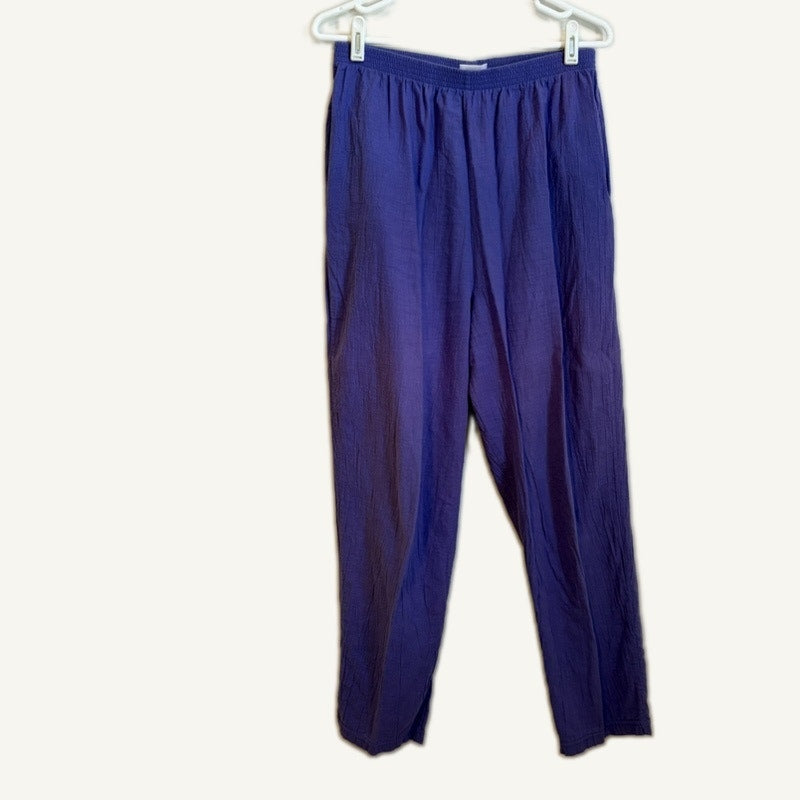 Blair Style Studio 3-Piece Purple & Blue Outfit Set - Tank, Button-Up, Pants L