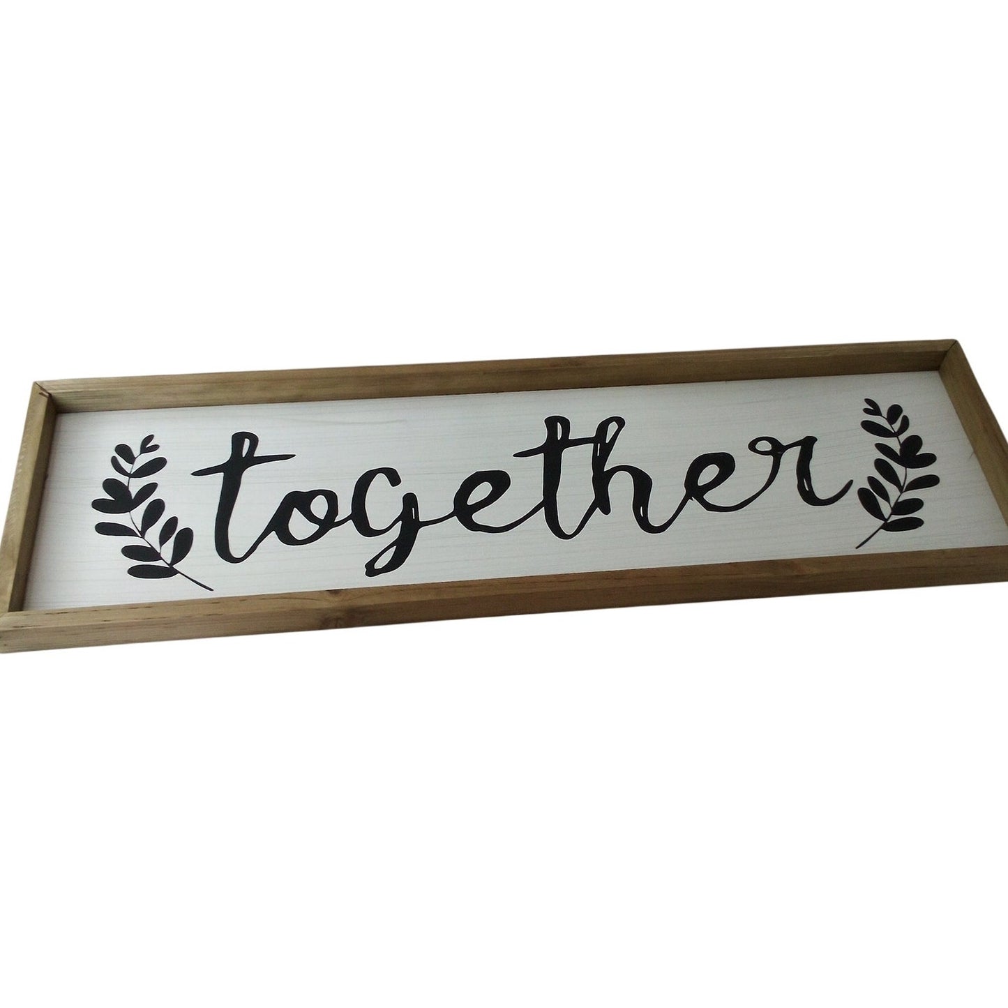 Together Wall Plaque Sign – Wooden Framed Decorative Home Accent Aprx. 32" x 10"