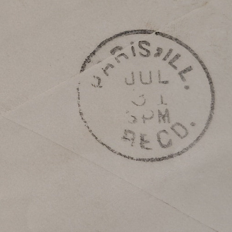 1886 U.S. Postal Cover, 2¢ George Washington, Used, Ireton, Iowa to Paris, Ill.
