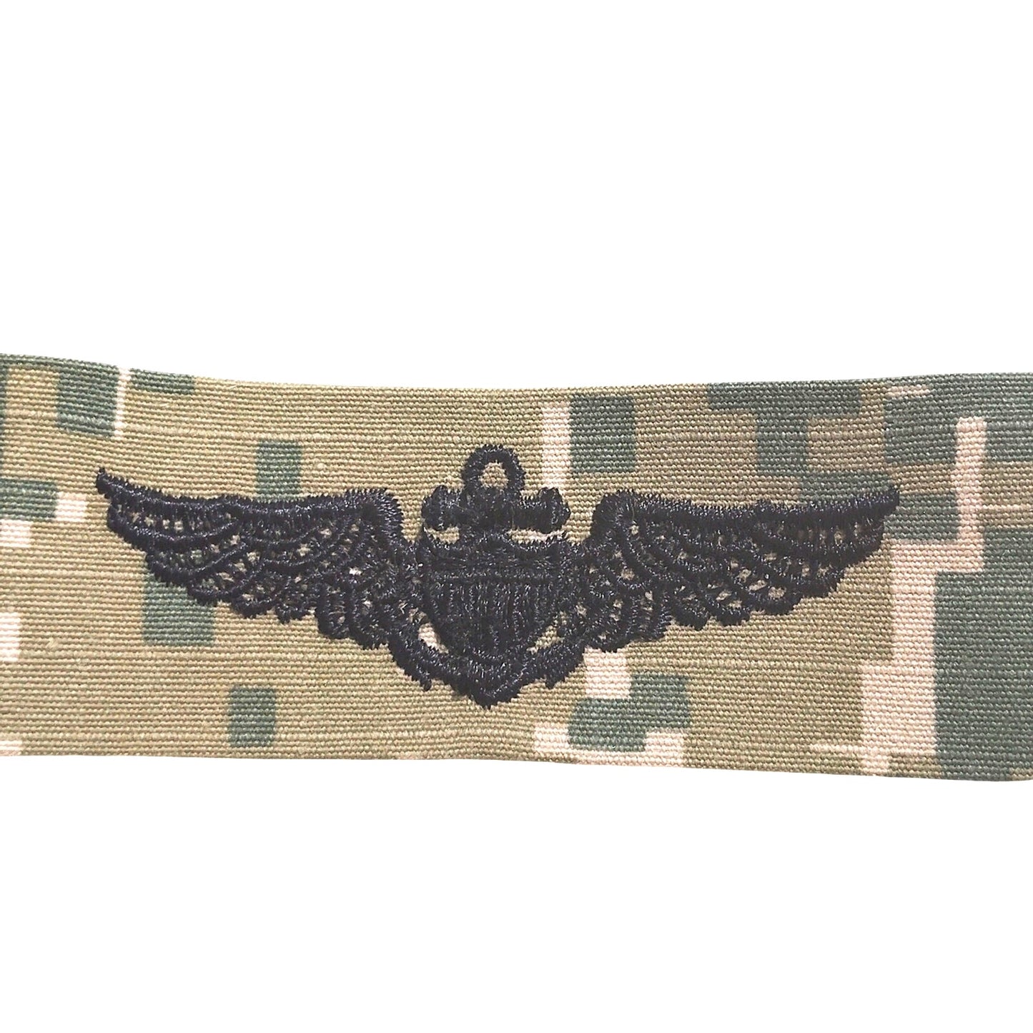 USN NWU Type III Aviator Specialty Badge Tape – Green Digital – Sew‑On