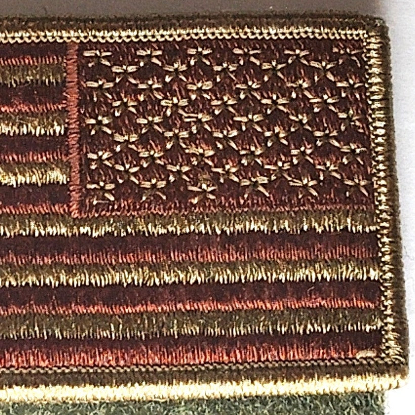 USAF US Flag Reverse Patch Spice Brown OCP Hook Back 3-3/8" x 1-7/8" Tactical