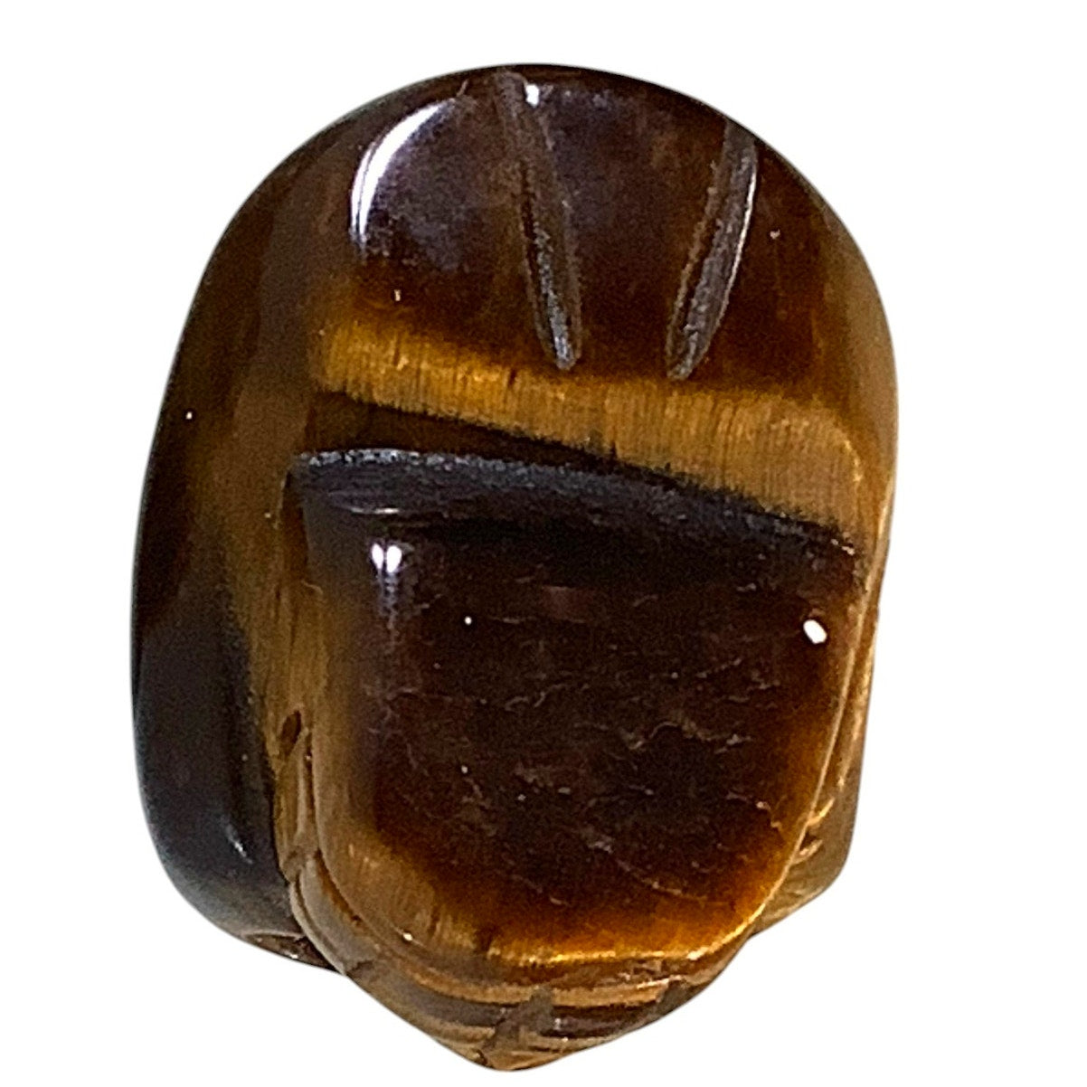 Skull- Carved Tiger's Eye Jasper Quartz - Figurine 1"L x 3/4"H