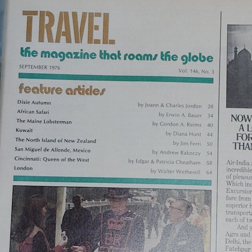 Vintage Travel Magazine - September 1976 - "A Dixie Autumn" Edition