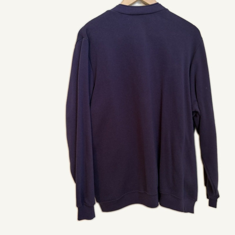 Blair Women's Navy Patchwork Floral Embroidered Sweat Set - Size L
