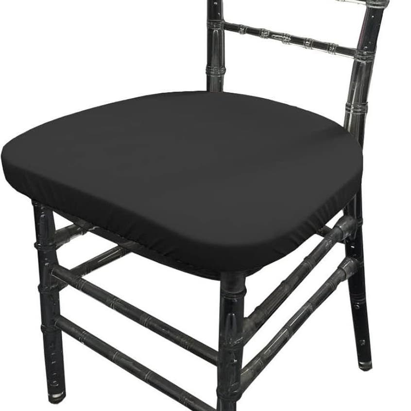 4-Pack Spandex Chiavari Chair Cushion Covers, 16" x 12.5" x 2", Made in U.S.A.