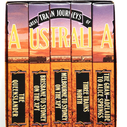 Great Train Journeys of Australia 5‑Tape VHS Boxed Set 1997 Travel Documentary