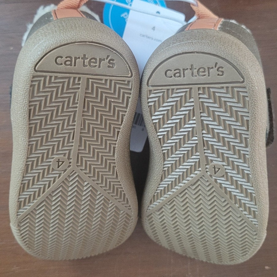 Carter’s Chatham Boot Size 4 Toddler Brown Faux-Suede Hook & Loop Strap CF21F12P