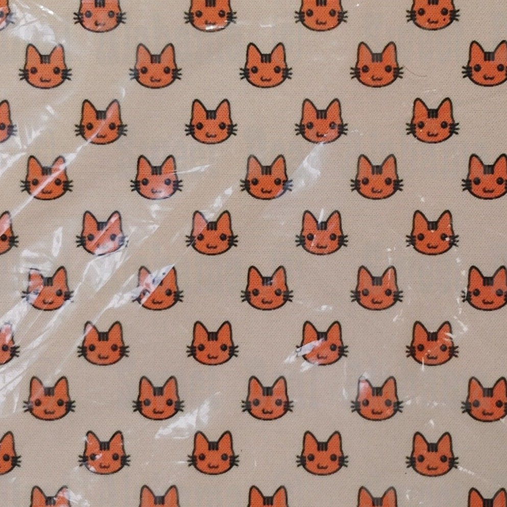Orange Kitties Against A Light Orange Background, 8 x 8 x 0.25 Mouse Pad