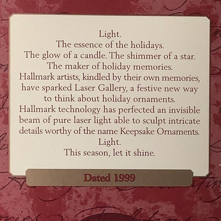 Yuletide Charm Laser Gallery 1999 Hallmark Keepsake Ornament QLZ4269