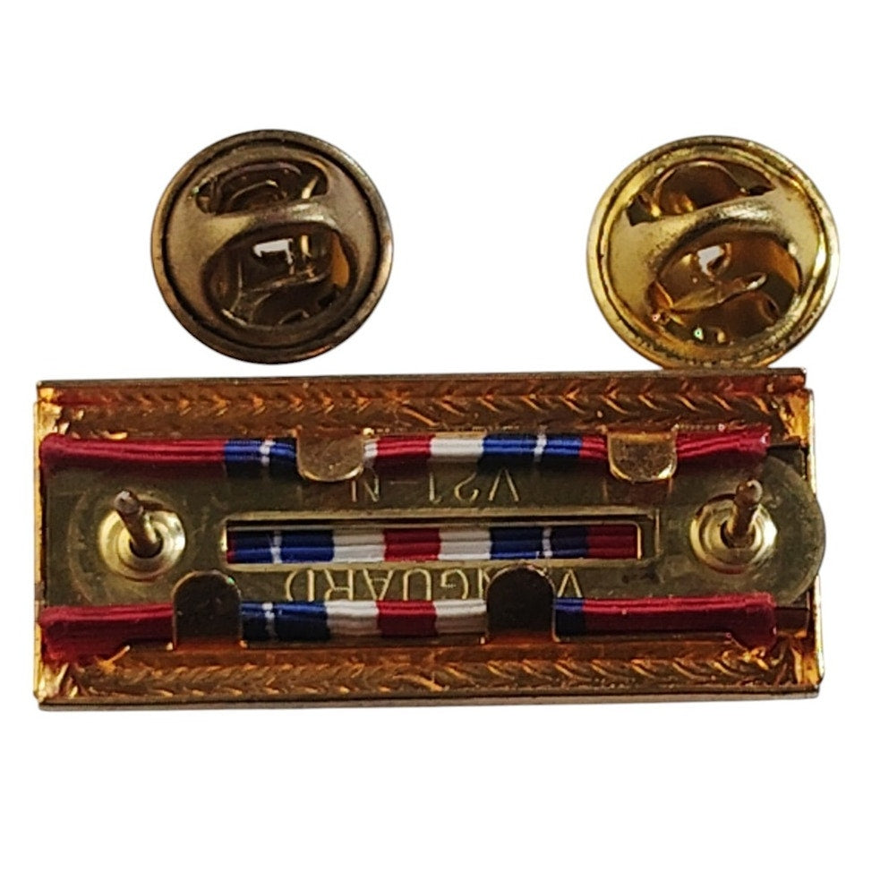 U.S. Army Valorous Unit Citation Ribbon in Large Brass Frame & Clutch Pinbacks