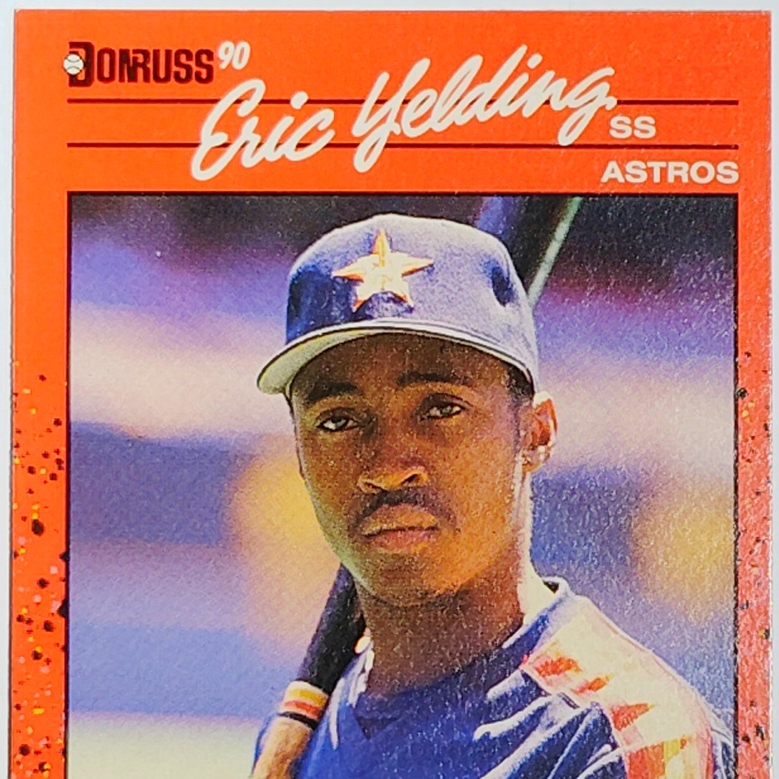 1990 Donruss #123 Eric Yelding Houston Astros Shortstop - VG/EX