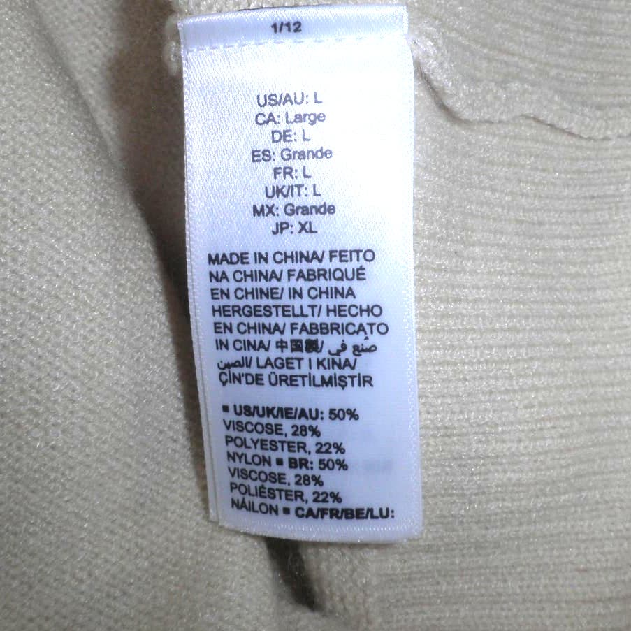 Women's Josephine Long Sleeve Cutout Loose Turtlenck Sweater , Crème Brulee, L