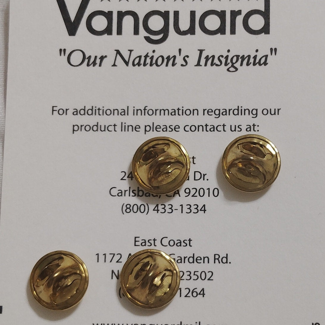 USMC Gunnery Sergeant Chevron – Satin Gold – 7/8" × 1.25" – Pair