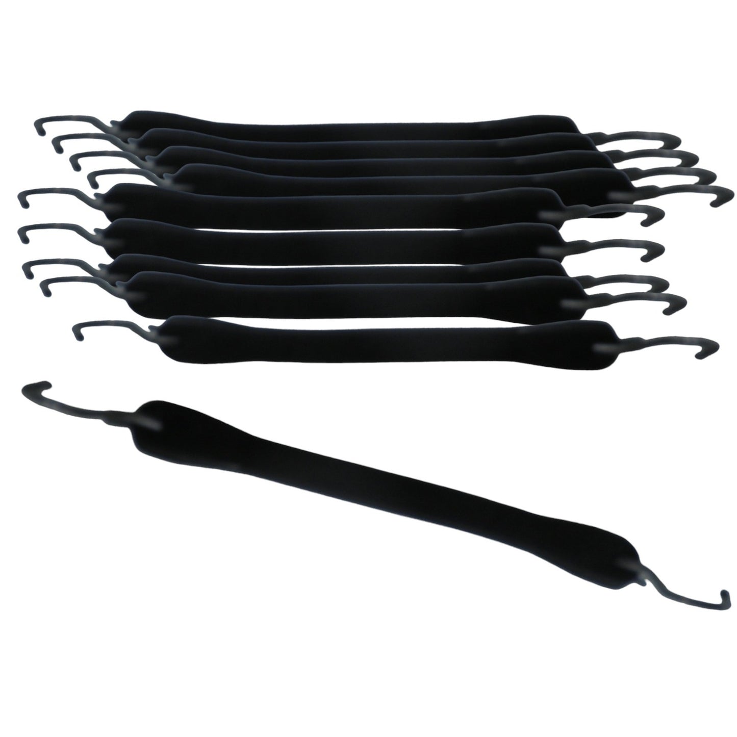 Expose Rubber Bungee Cords w/ Hooks 10 Pack 9 Inch (14” Max Stretch), Tie Downs