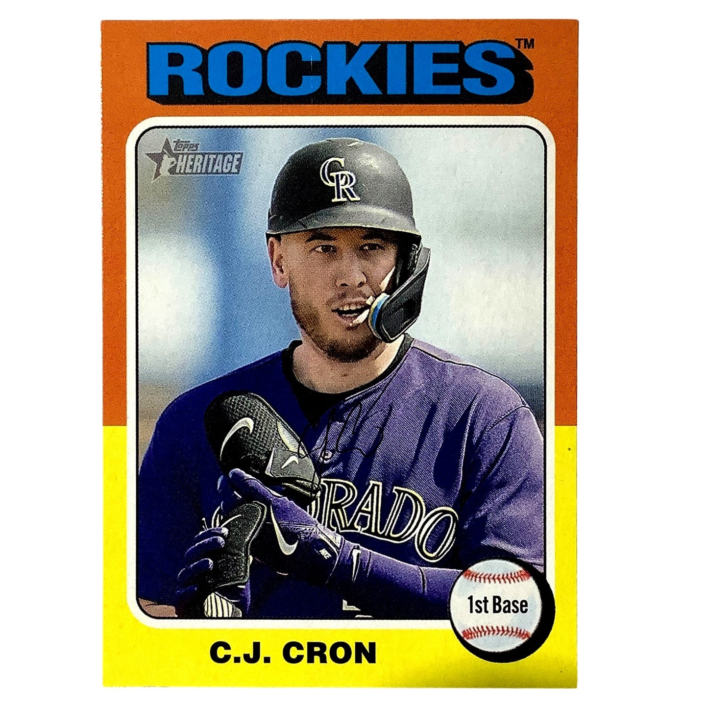 2024 Topps Heritage - C.J. Cron, Colorado Rockies 1B, Card #435, NM+