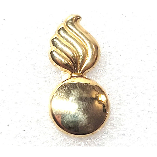 Vintage U.S. Army Ordnance Corps Shell Flame Novelty Pin Screw Back 7/8" × 3/8"