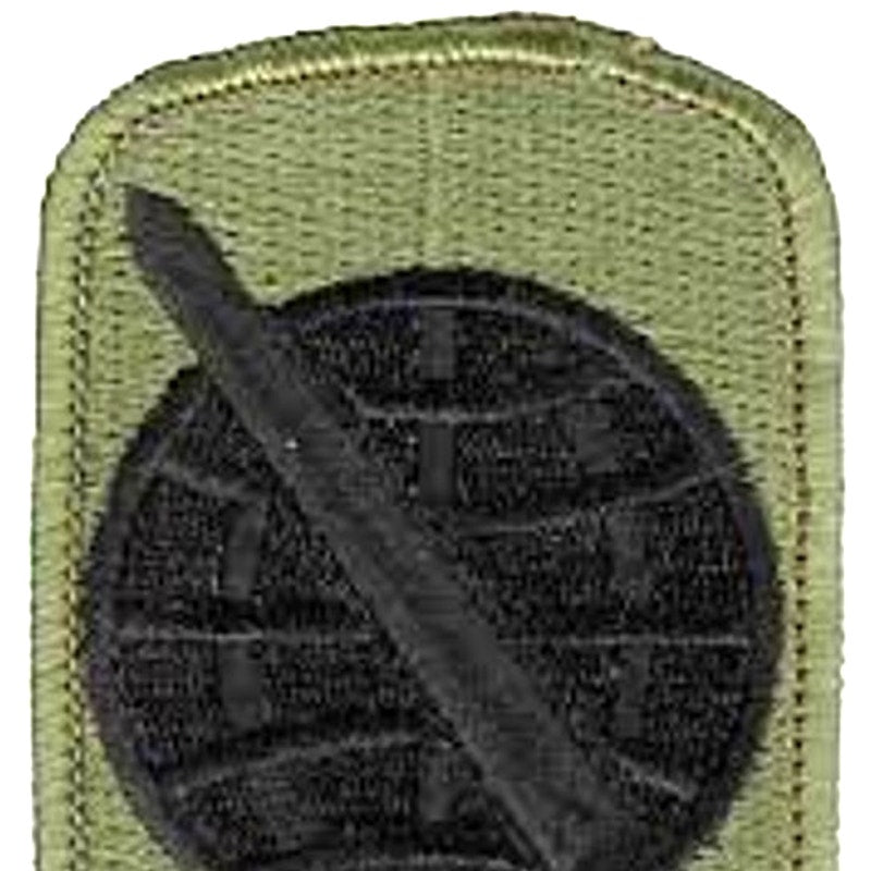 Army 358th Civil Affairs Brigade SSI Patch Subdued Black Bagby Green Sew‑On 3×2"