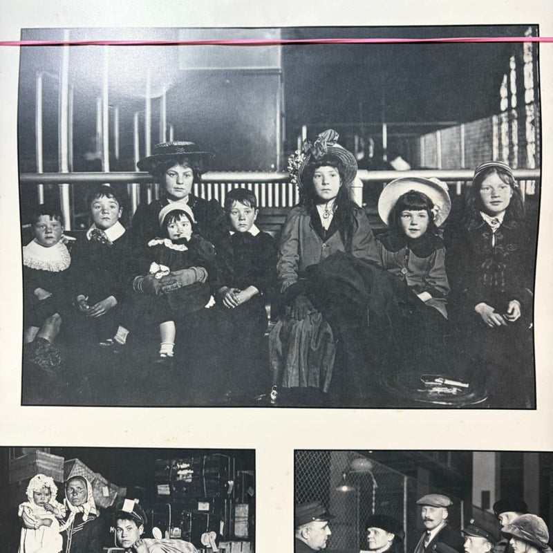 Vintage "Families, Ellis Island 1905" Photo Poster - Black & White 20"x16"
