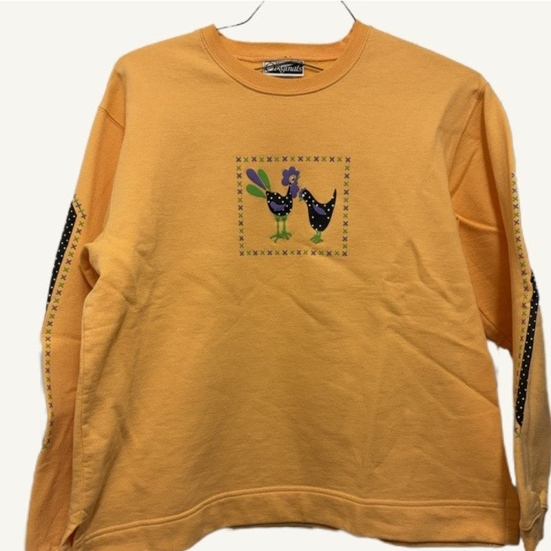 Frabjous Originals Orange Chicken Decal Pullover Sweatshirt - Cotton Blend,  LRG