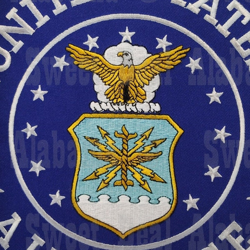 USAF U.S. Air Force Military Jacket Patch – 10-3/4” Diameter – Embroidered