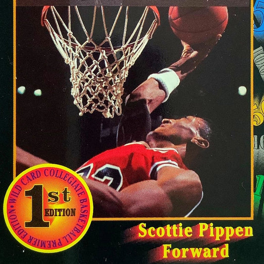 Scottie Pippen, C. Ark, 1992 Collegiate Basketball Premier Ed. Wild Card 83, EXC