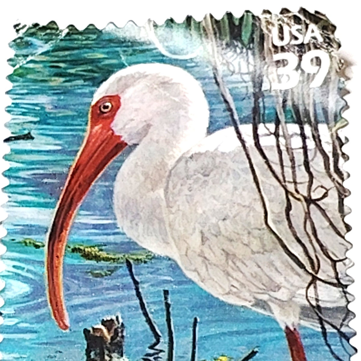 2006 USPS 39c Southern Florida Wetland White Ibis Nature of America Series Stamp