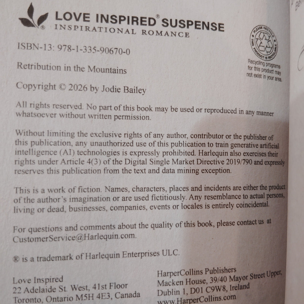 Retribution in the Mountains - Jodie Bailey Love Inspired Suspense Large Print