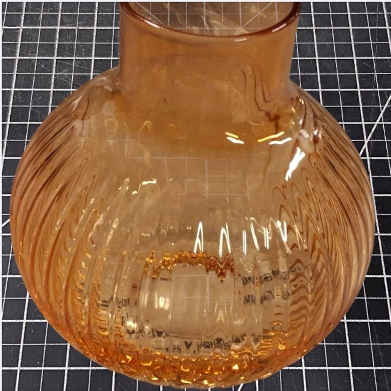 4‑Pack Round Glass Vase – Orange – Room Essentials – 4.5" Tall × 4.5" Wide