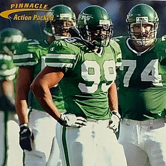 Hugh Douglas, New York Jets, NFL, Pinnacle 1996, Card 24, EX/NM