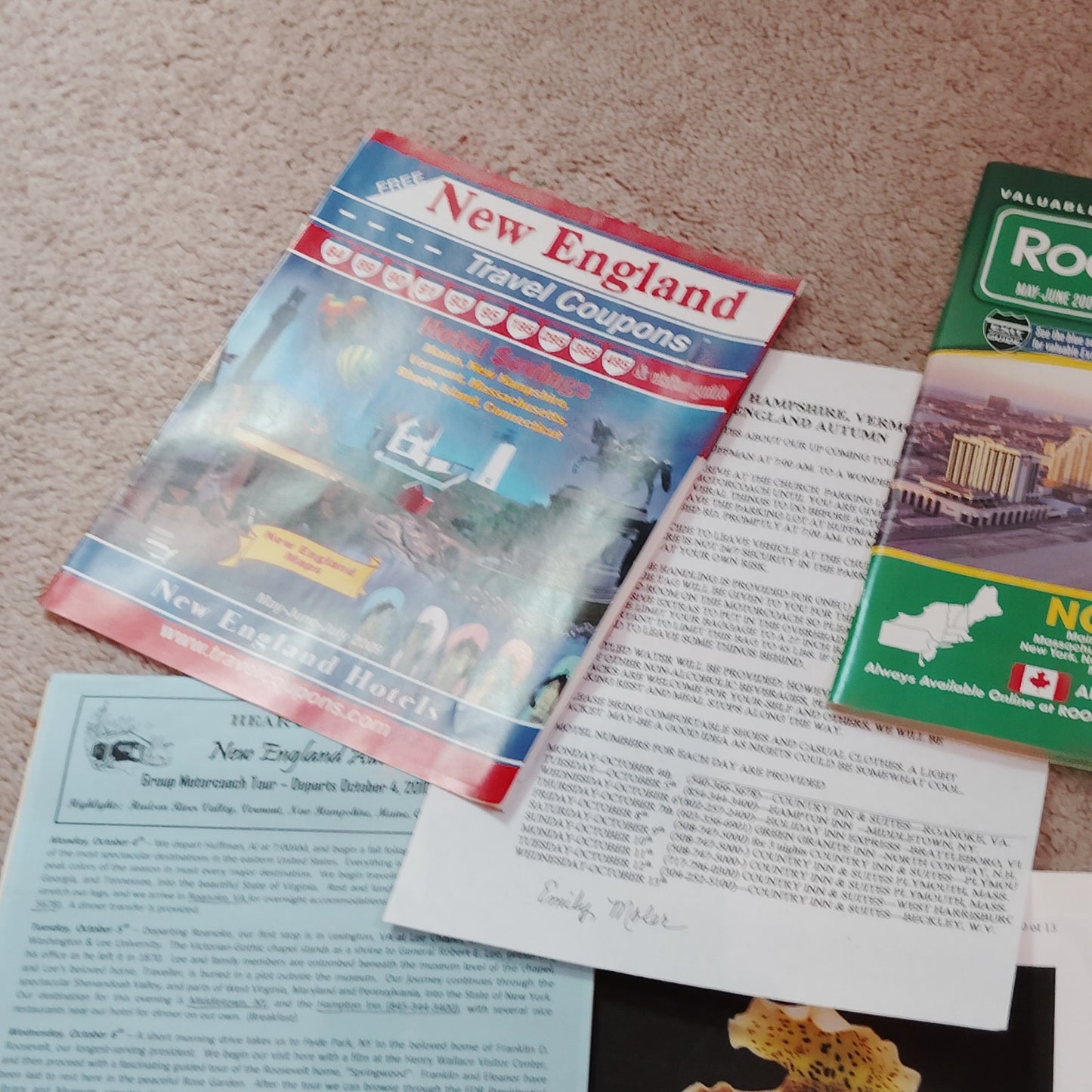 Vintage New England Travel Ephemera Lot 2009 2010 Stephen King Coupons Maps 3 Lb