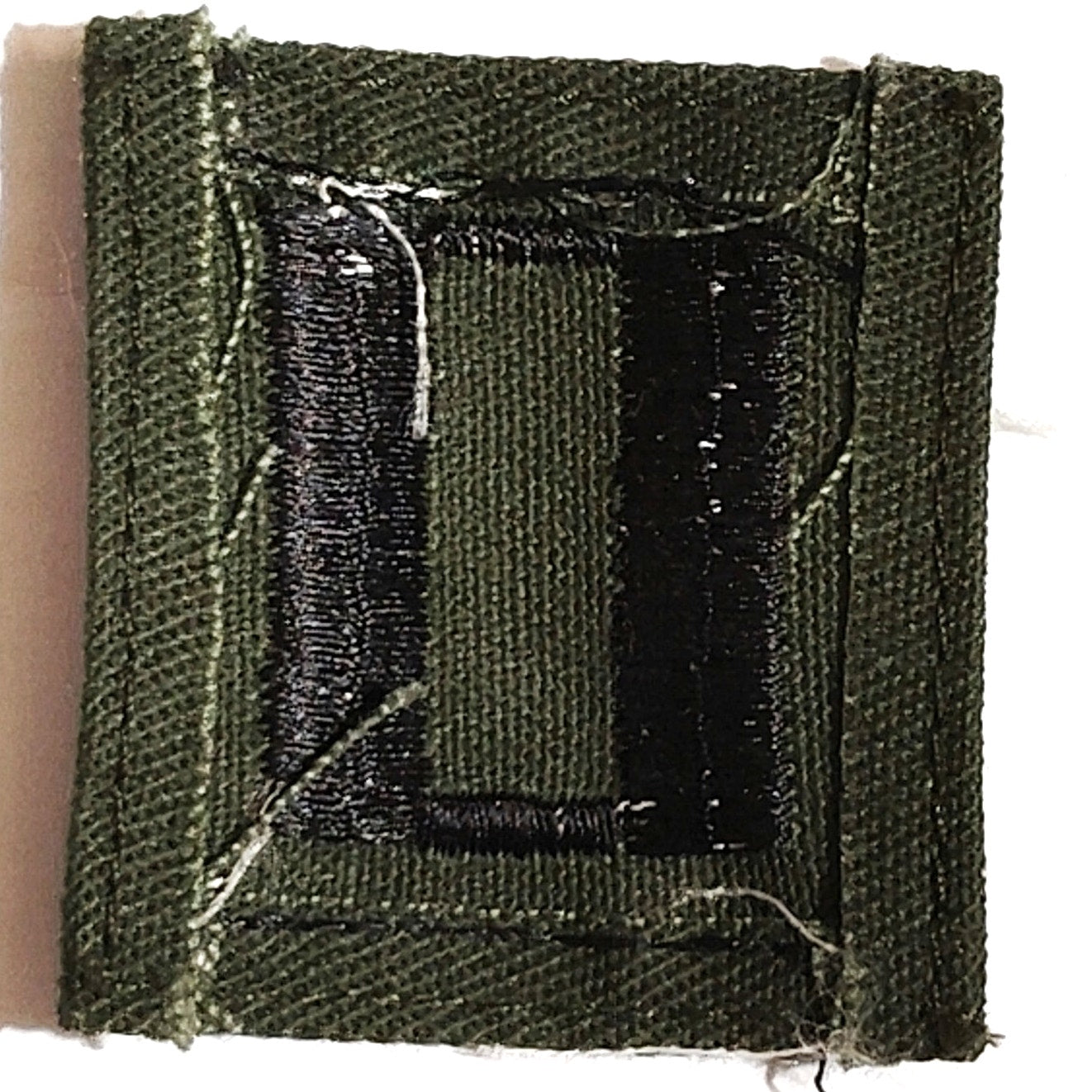 US Army Captain CPT O‑3 Rank Patch ODG Black TE 1‑5/8" × 1‑3/4"