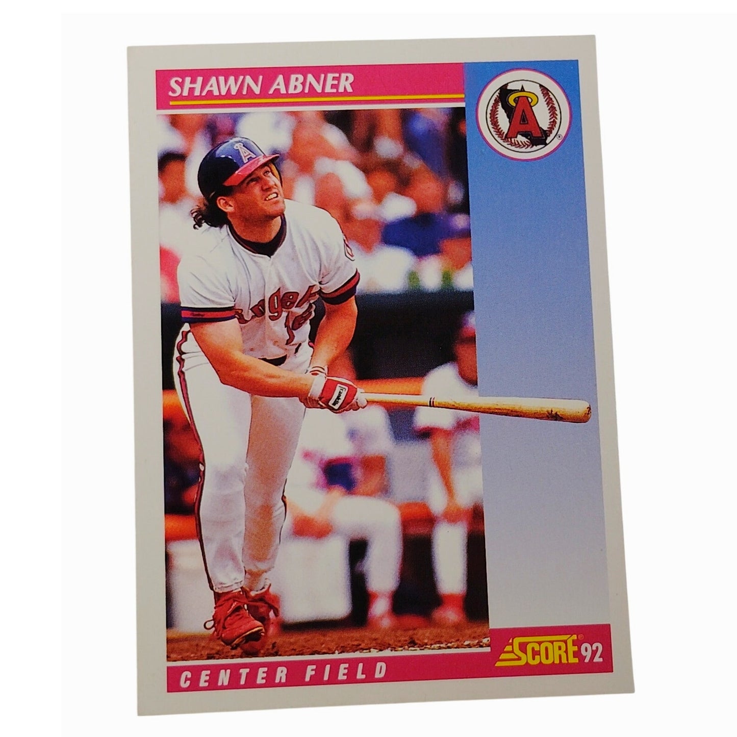 1992 Score Shawn Abner #616 California Angels Center Fielder MLB Baseball NM