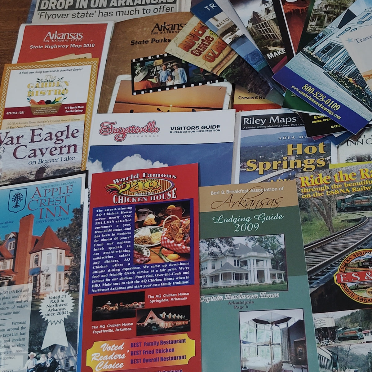 Vintage Arkansas Travel Ephemera Lot - Brochures, Maps, Guides - Pre-2010
