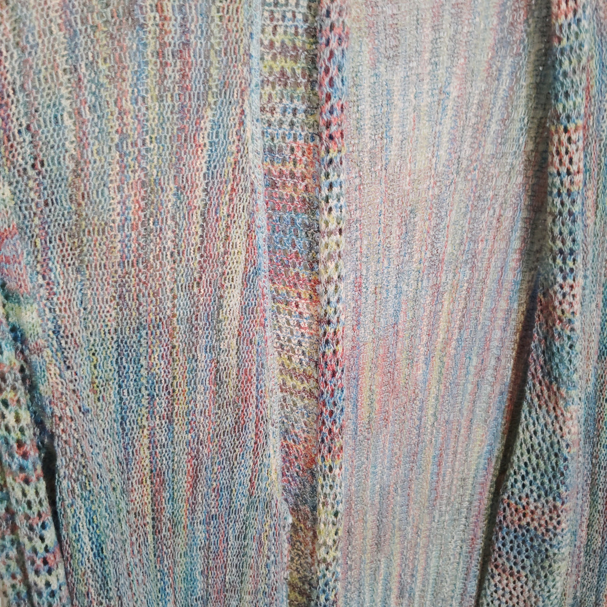 Krazy Kat Multicolor Space Dye Duster Cardigan Women’s Large 38" Estate Knit