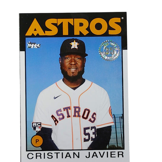 2021 Topps #86B-70 Cristian Javier Rookie Card Houston Astros Pitcher - VG/EX