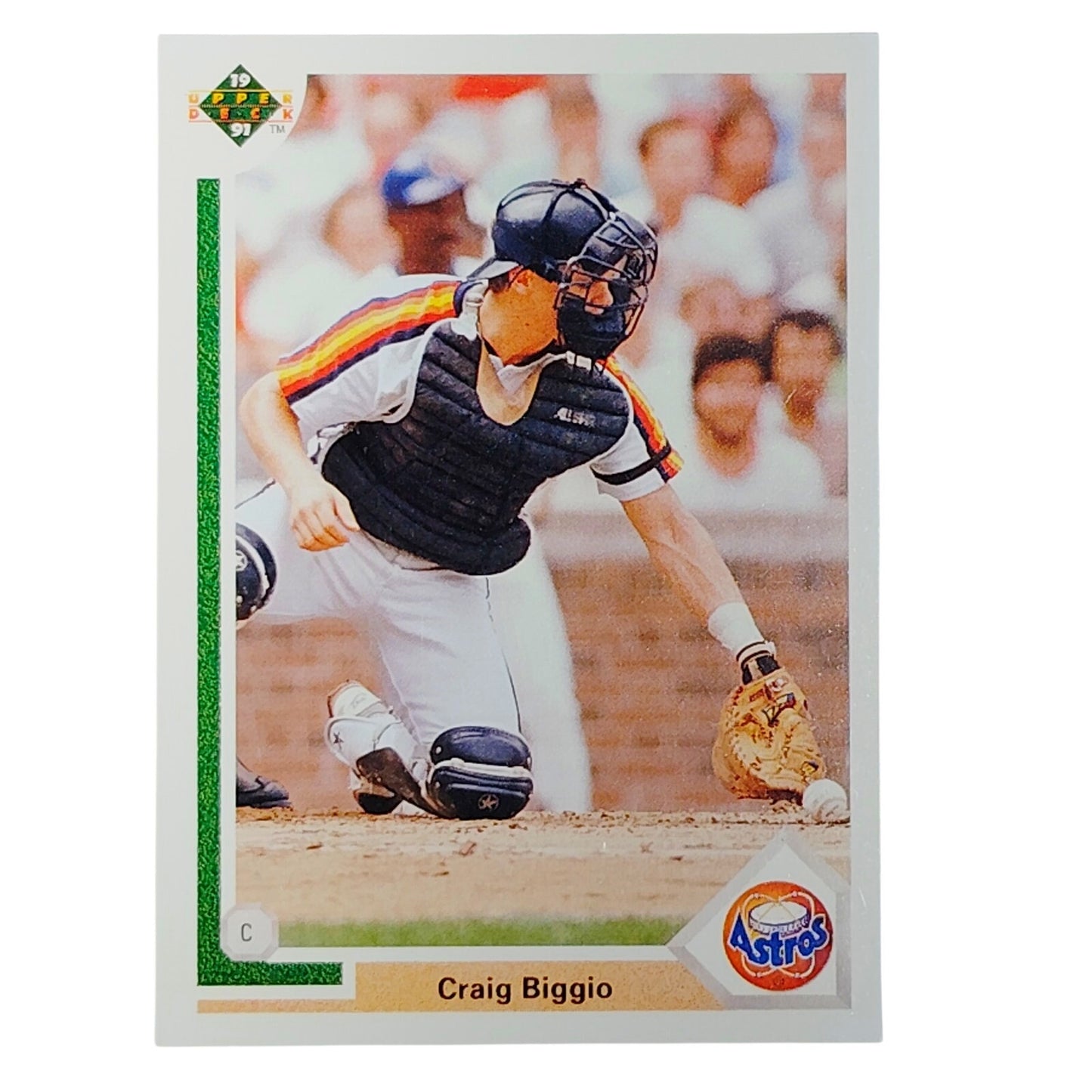 1991 Upper Deck Craig Biggio #158 Houston Astros HOF Catcher Action Shot - VG/EX