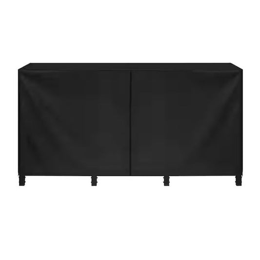 8 ft. 600D Heavy-Duty Black Firewood Rack Cover – Waterproof, Weather-Resistant
