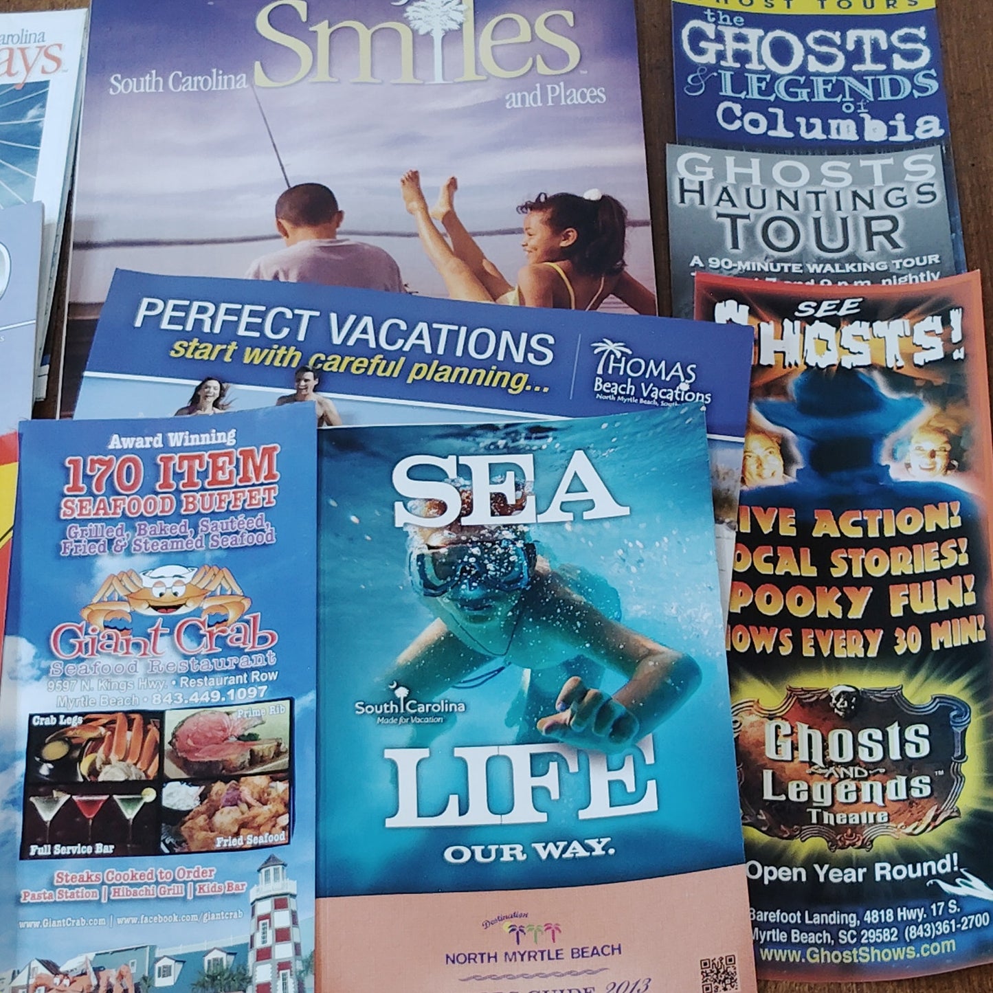 South Carolina Vacation Ephemera Lot VTG 2006  Multi-Color Travel Brochures Maps