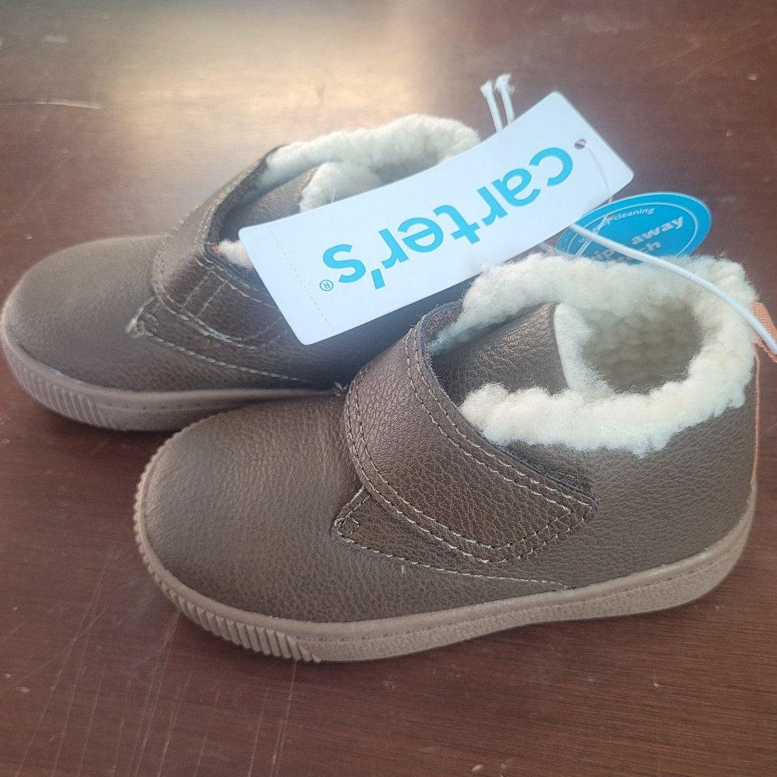 Carter’s Chatham Boot Size 6 Toddler Brown Faux-Suede Hook & Loop Strap CF21F12P