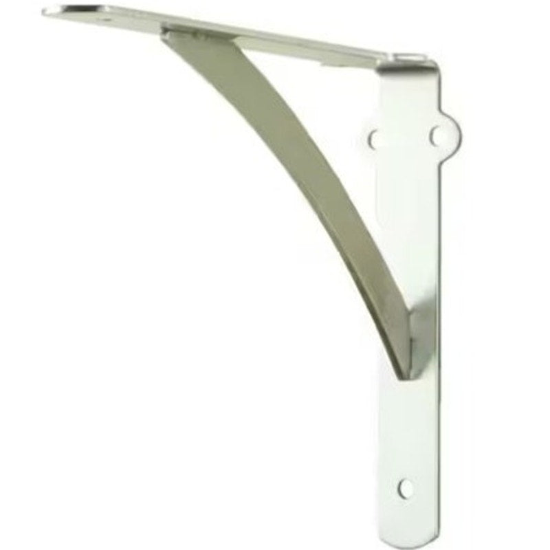 1 Case of 8 Everbilt Heavy‑Duty Shelf Bracket – Satin Nickel – 10" × 8"
