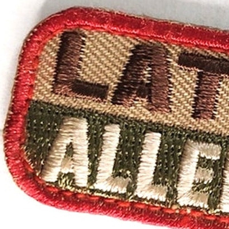 Latex Allergy Medical ID Tactical Patch 2" × 1" Hook Back