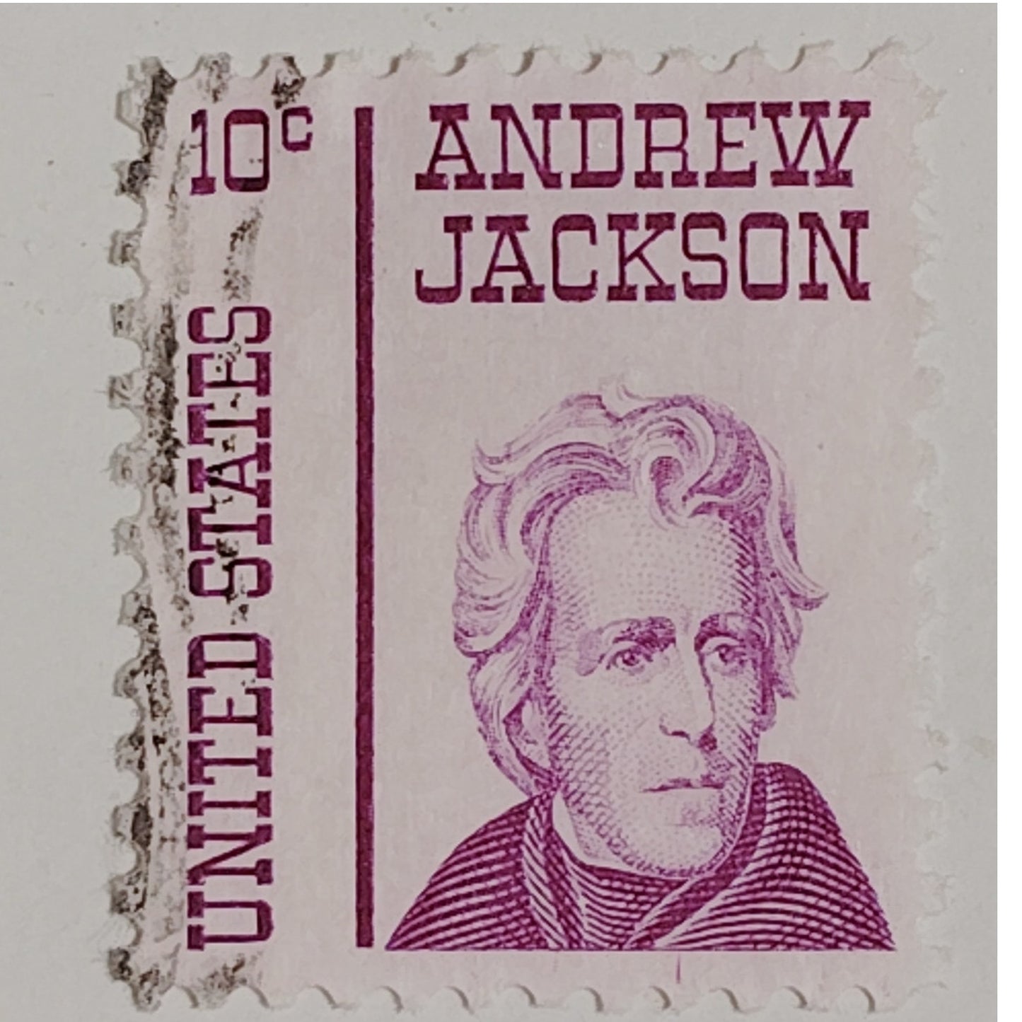 1967 10¢ Andrew Jackson Stamp – Prominent Americans Series – Scott #1286 – Lilac