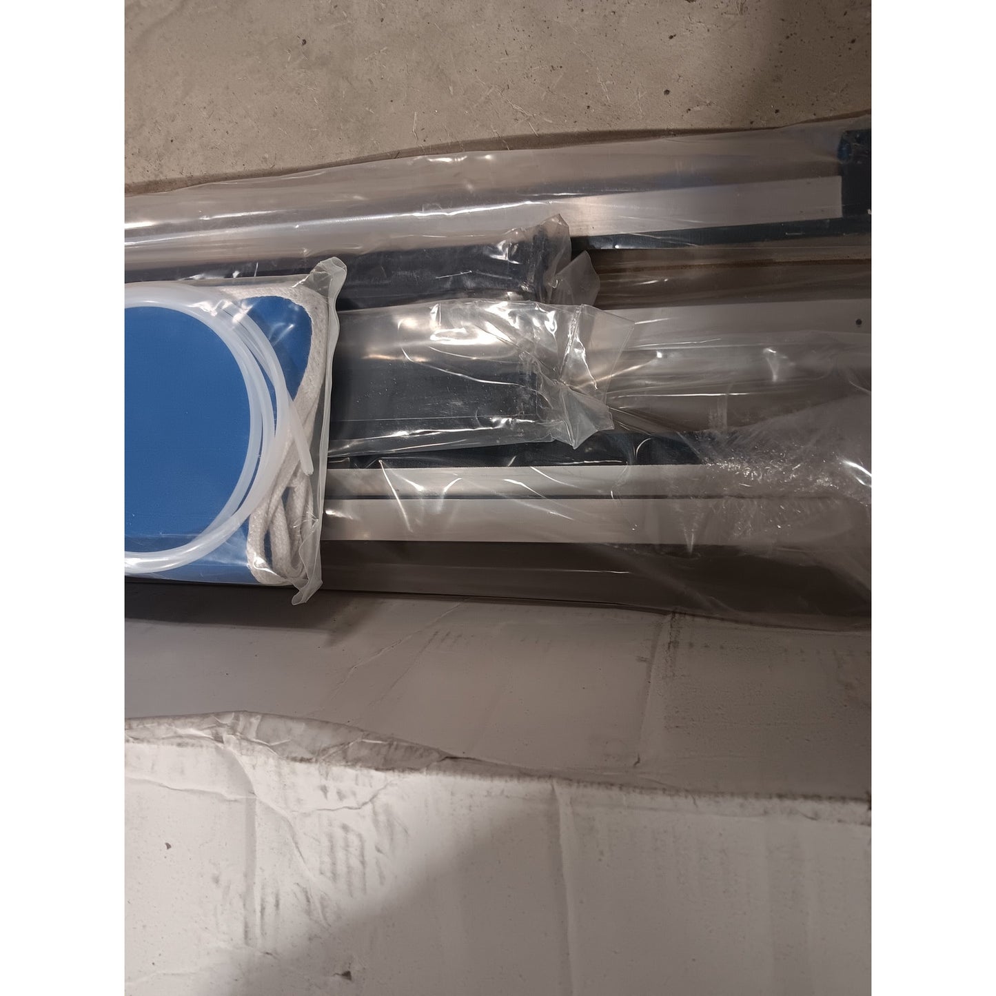 Awntech Dallas Retro Fixed Awning 5.38 ft x 44" x 48" Bright Blue Acrylic Fabric