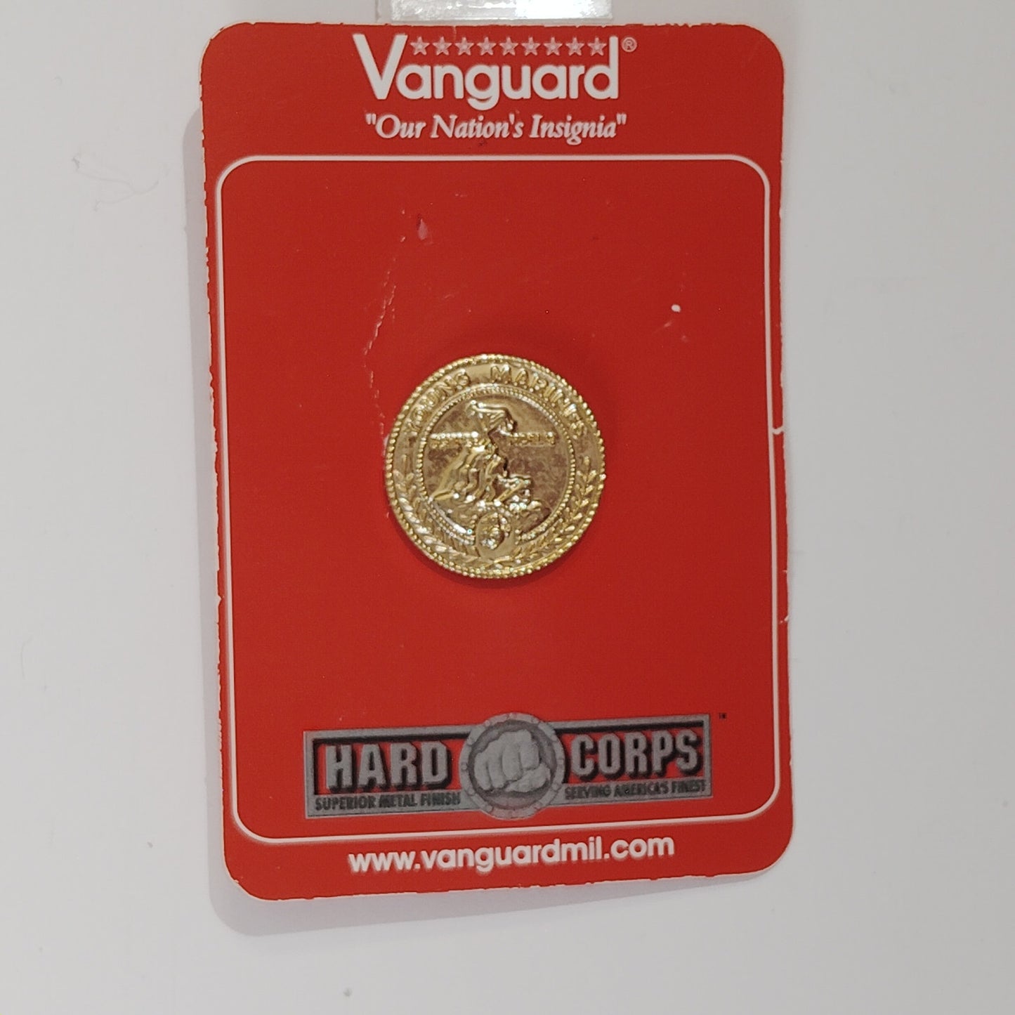 Young Marines Iwo Jima Cover Device Hat/Lapel/Brooch Pin, Brass Finish