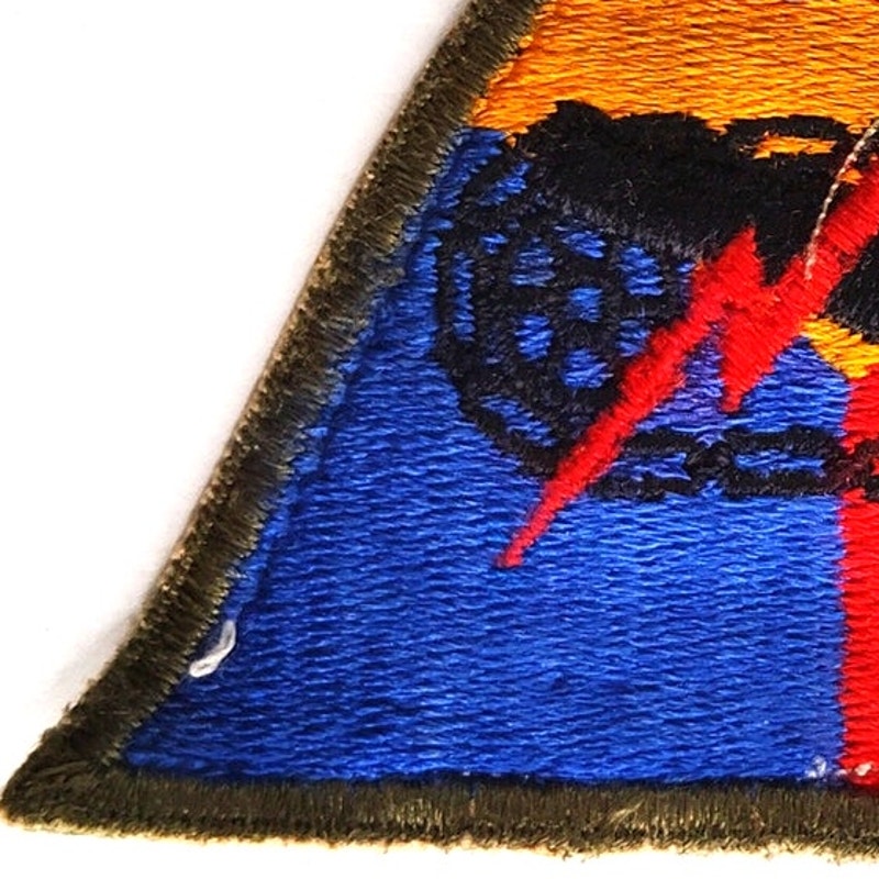 Vintage US Army 15th Armored Division Patch WWII Era 3‑1/2" × 3‑1/4" Sew‑On