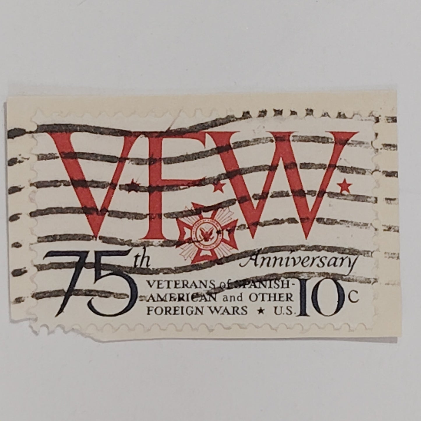 1974 VFW 75th Anniversary – Lot of 2 Used – 10¢ U.S. Commemorative Stamp