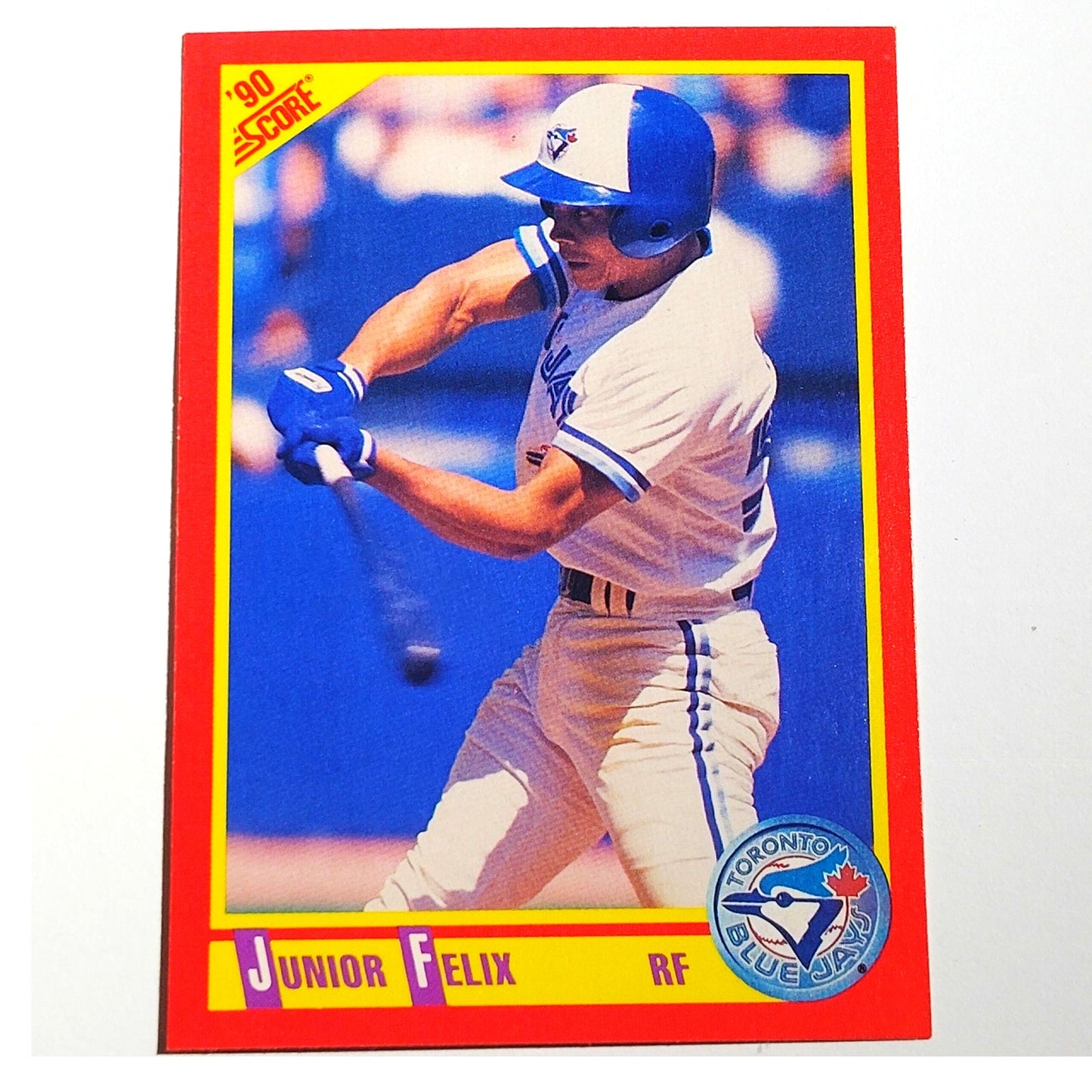 1990 Score Junior Felix #258 Toronto Blue Jays Outfielder MLB Baseball EX