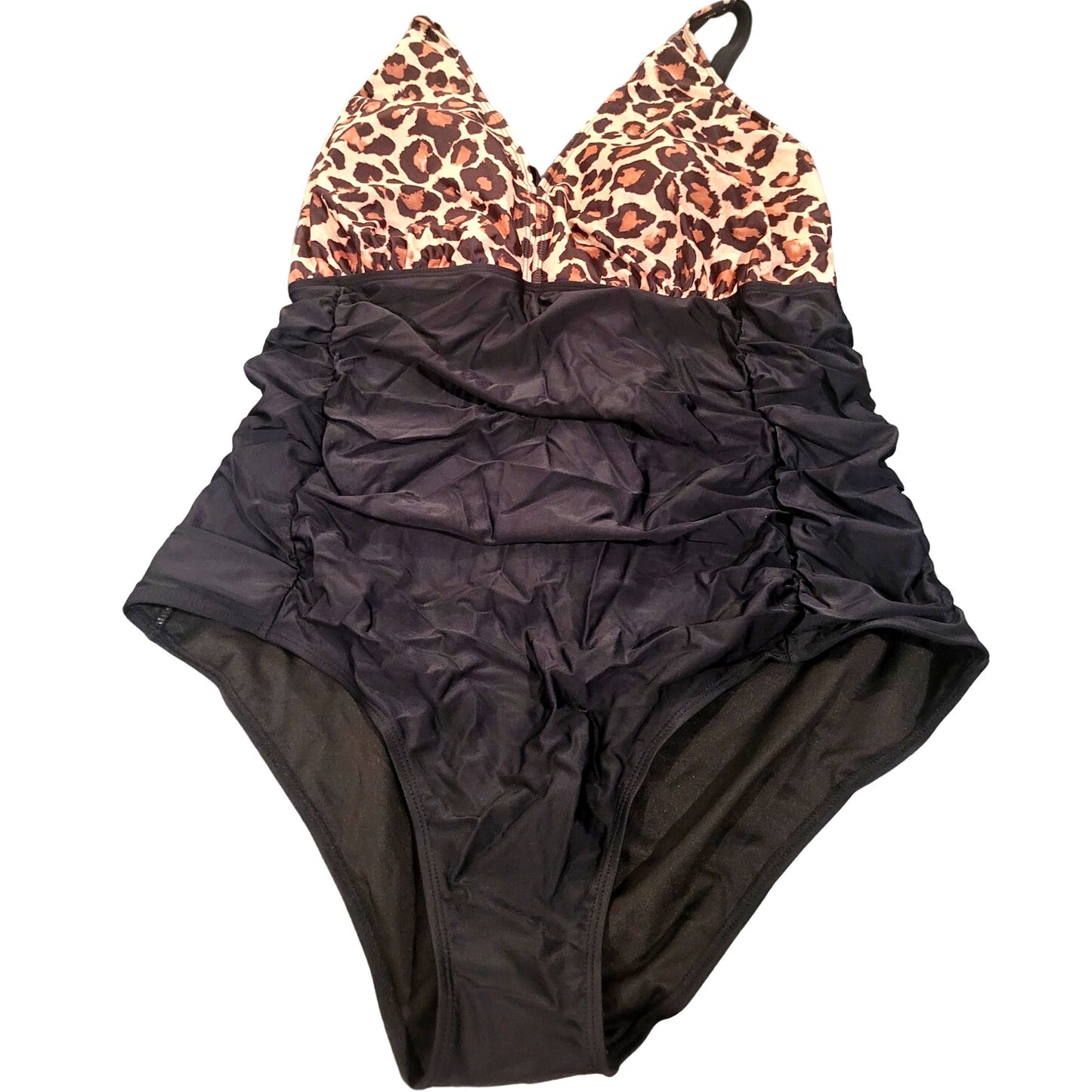 Aqua Eve Plus Size Swimsuit, Tummy Control One Piece Bathing Suit, Leopard, 26W